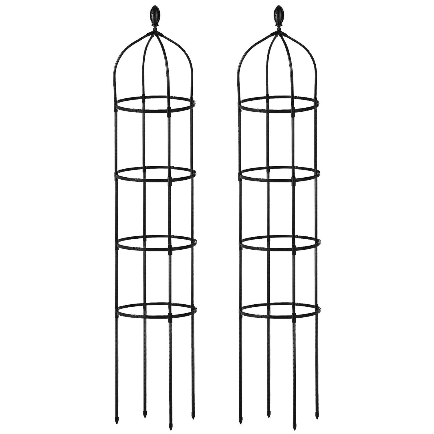2Pack 6Ft Rustproof Garden Trellis for Potted Plants Climbing Vine Rose Clematis