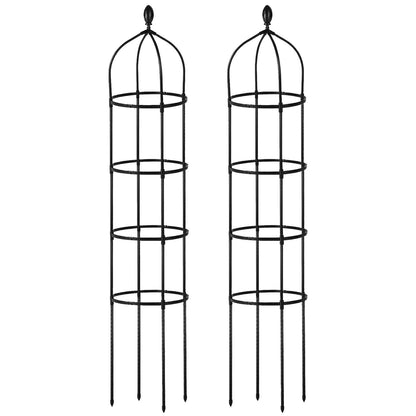 2Pack 6Ft Rustproof Garden Trellis for Potted Plants Climbing Vine Rose Clematis