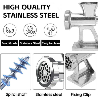 Heavy Duty Meat Grinder Mincer Stuffer Manual Sausage Filler Sauce Maker Machine