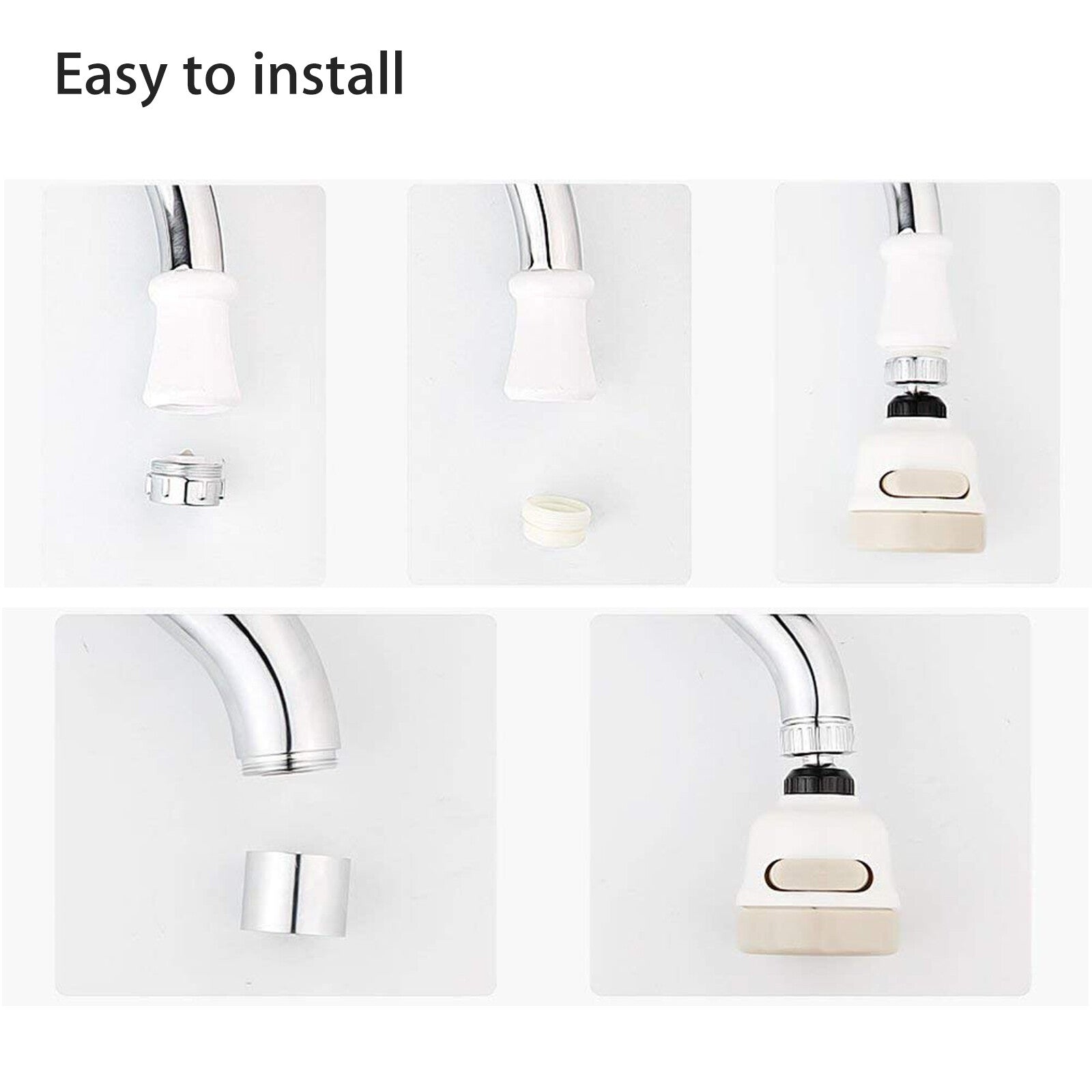 360° Swivel Faucet Spray Head – Kitchen Sink Water Filter System Attachment | Easy Clean, Splash-Proof, TikTok Viral Replacement Part & Sink Upgrade