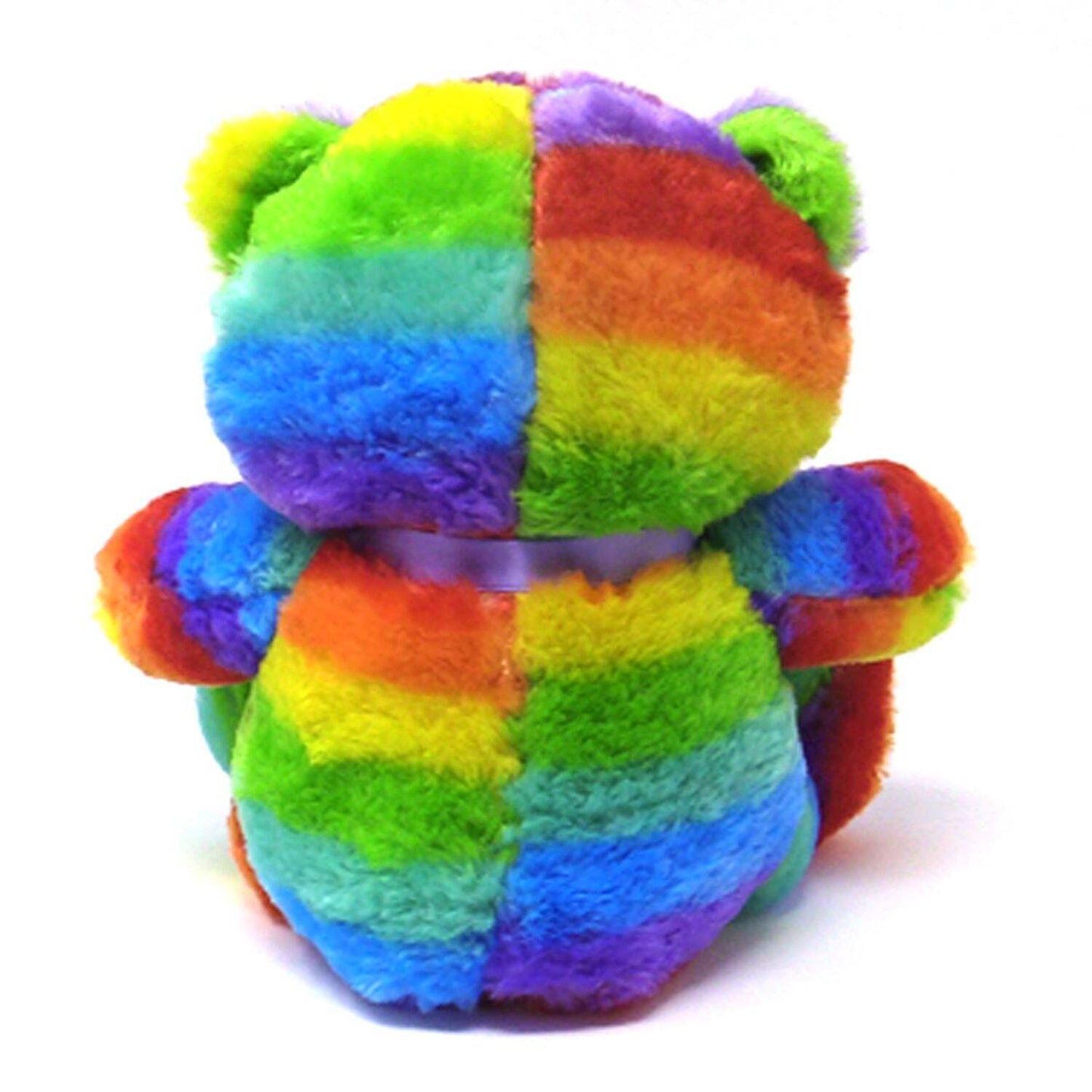 birthday bear, Rainbow Teddy Bear Plush Stuffed Animal - 12” Soft & Cuddly Gift for Kids, Birthday & Holiday Present, Machine Washable, Cute 