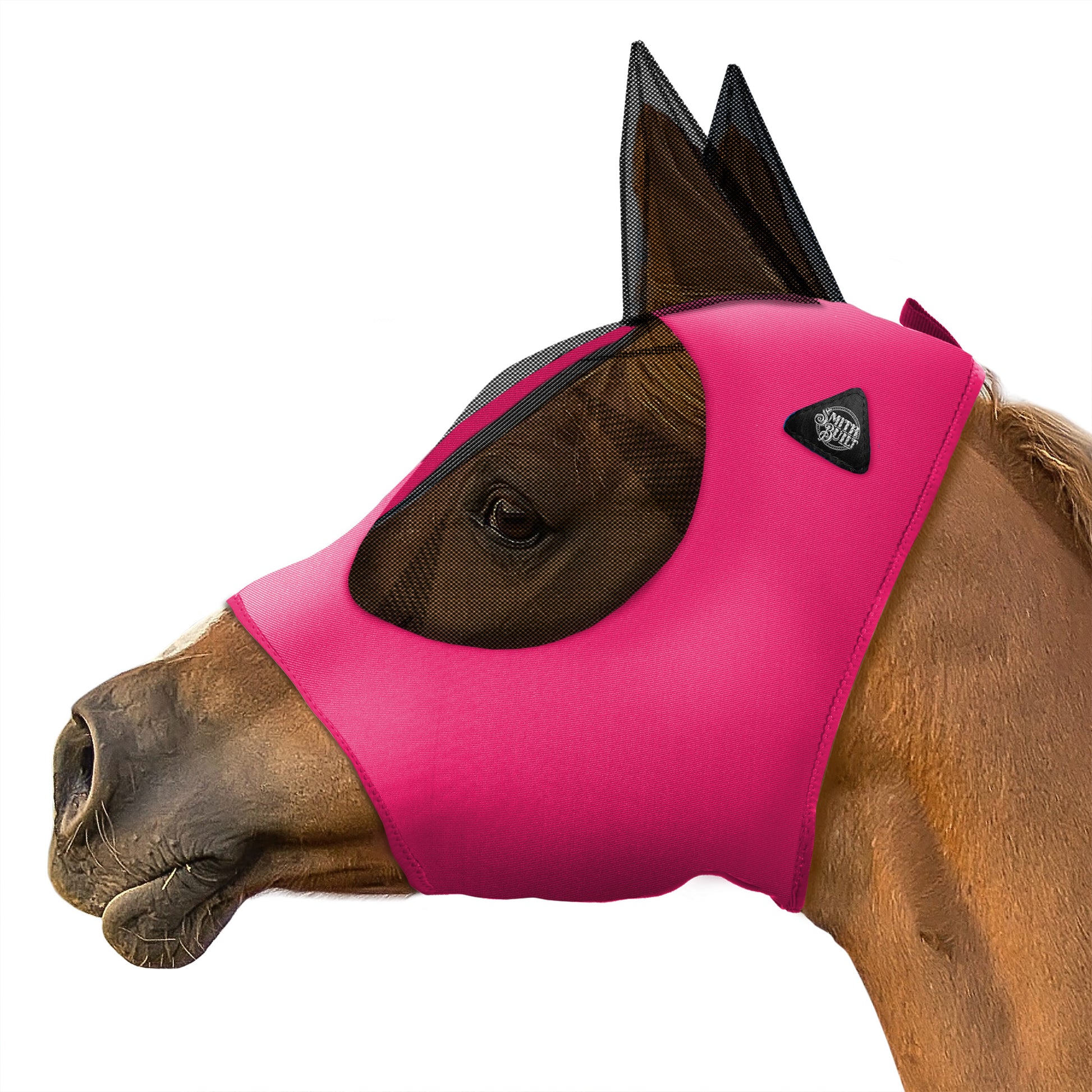 Lycra Horse Fly Mask, Breathable Fabric, Mesh Eyes & Ears, UV Protection