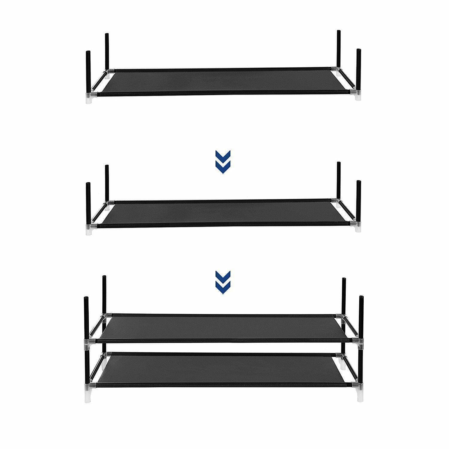 10-Tier Shoe Rack Organizer | Holds Up to 50 Pairs | Space-Saving Standing Shoe Shelf for Closet, Entryway, or Bedroom | Sturdy Home Storage Solution