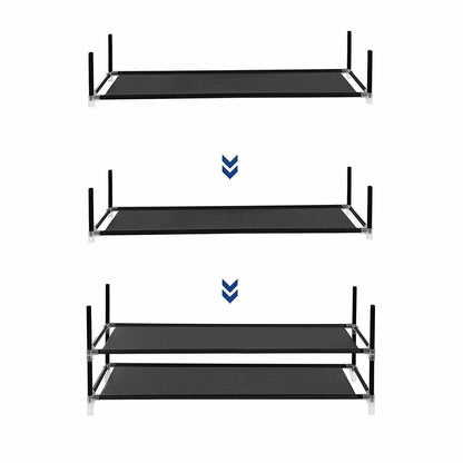 10-Tier Shoe Rack Organizer | Holds Up to 50 Pairs | Space-Saving Standing Shoe Shelf for Closet, Entryway, or Bedroom | Sturdy Home Storage Solution