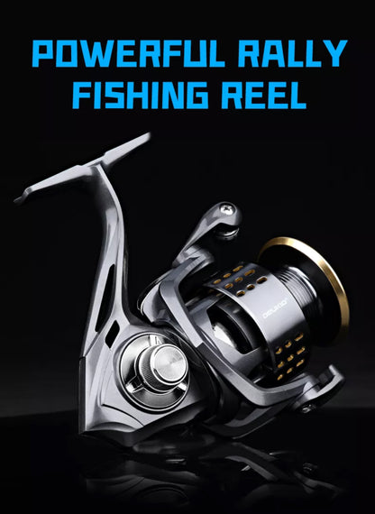 Precision Spinning Fishing Reel 5.2:1 Metal Spool Freshwater Saltwater Right/Left Hand | DEUKIO DA2000–DA7000 | Heavy Duty, High Drag, Smooth Casting
