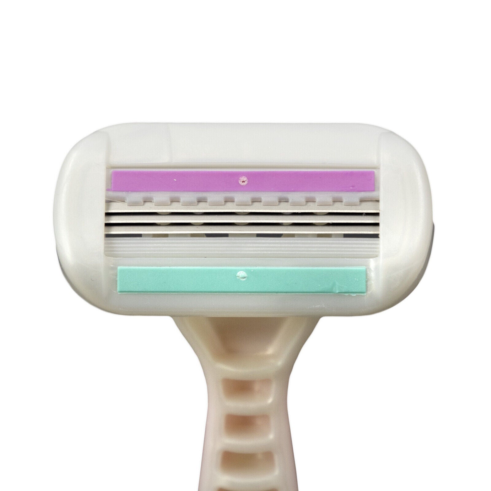 All Pure Womens 3 Blade Swivel Razor Pack 2 Pieces Lubricating Strip for Comfort