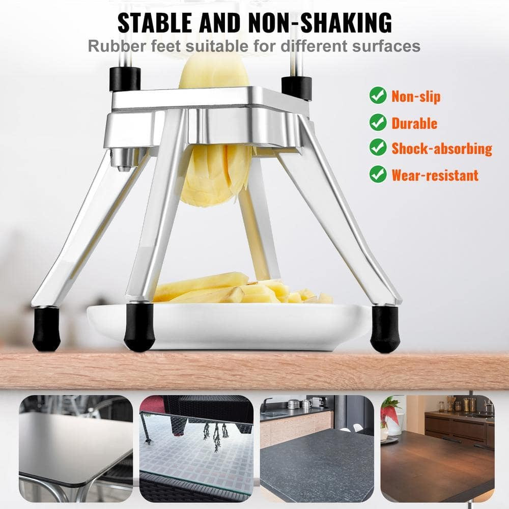 Commercial Vegetable Fruit Chopper, 1/4 In. Blade Heavy-Duty Food Dicer, French