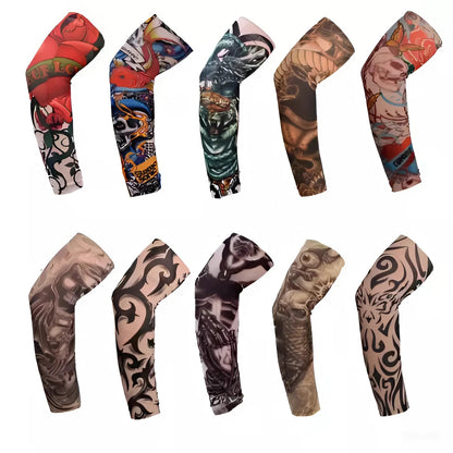 10/12PC Tattoo Cooling Arm Sleeves | UV Sun Protection for Basketball, Golf, and Sports | Lightweight, Breathable, and Comfortable Outdoor Gear