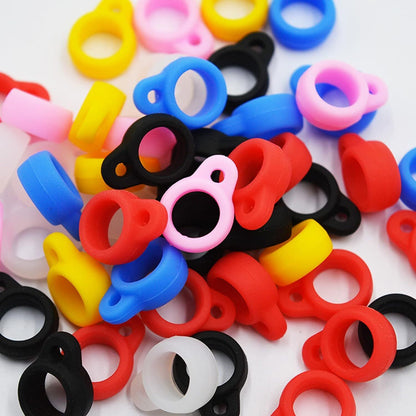 Adjustable Silicone Rubber Ring Holder Kit Anti-Lost Adjustable Rings Band Holder for Pens Device