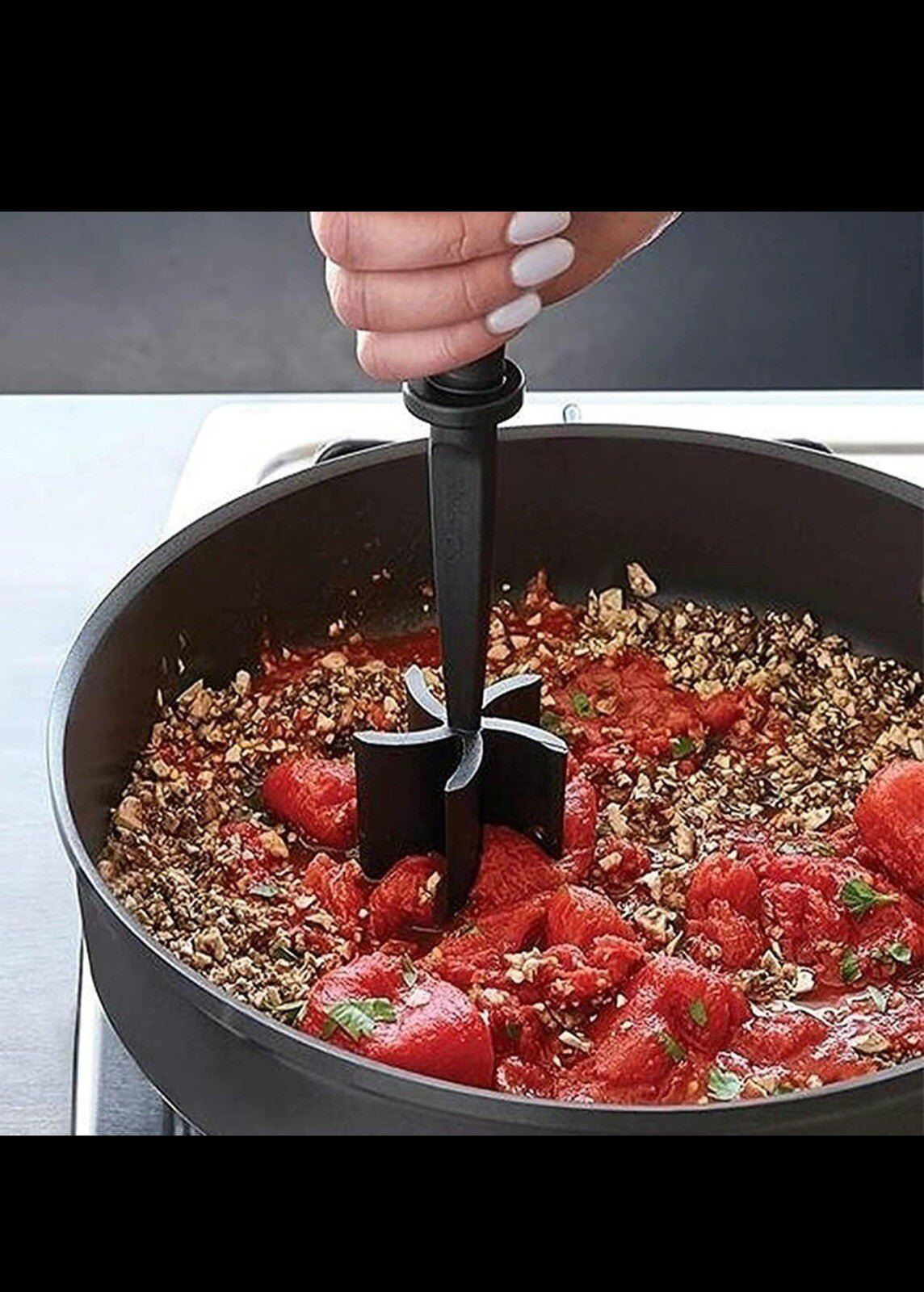 Meat Hamburger Chopper Heat Resistant Utensil Ground Beef Potato Masher Spatula