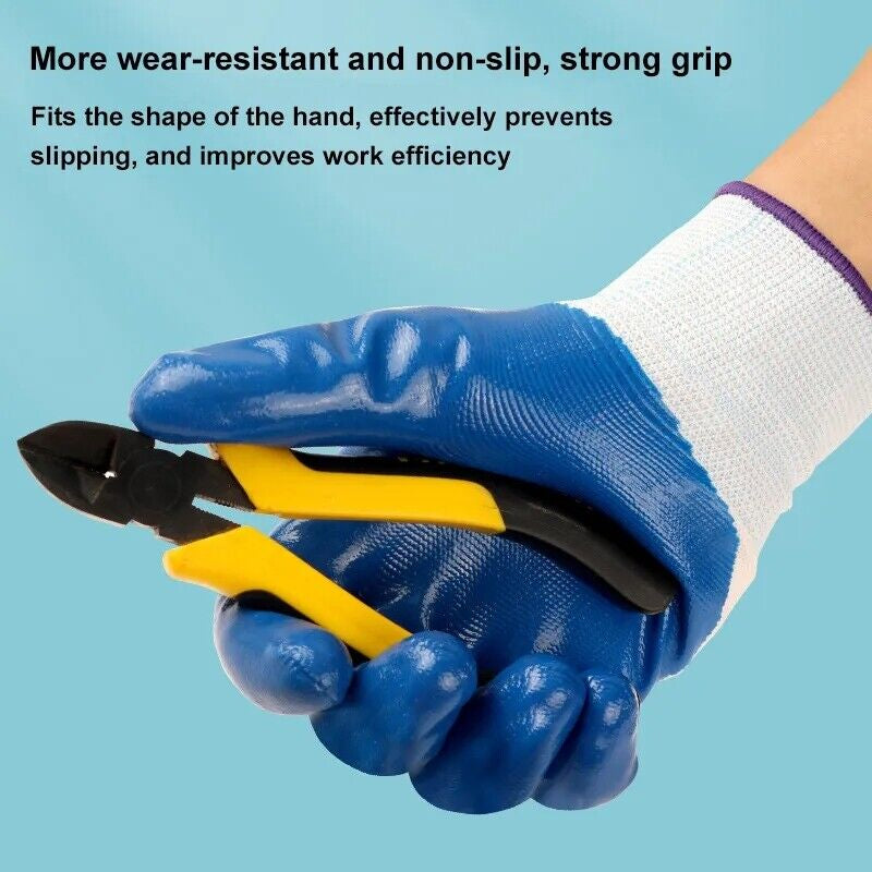 Men Women Gardening Gloves Breathable Rubber Coated Garden Gloves Working Gloves