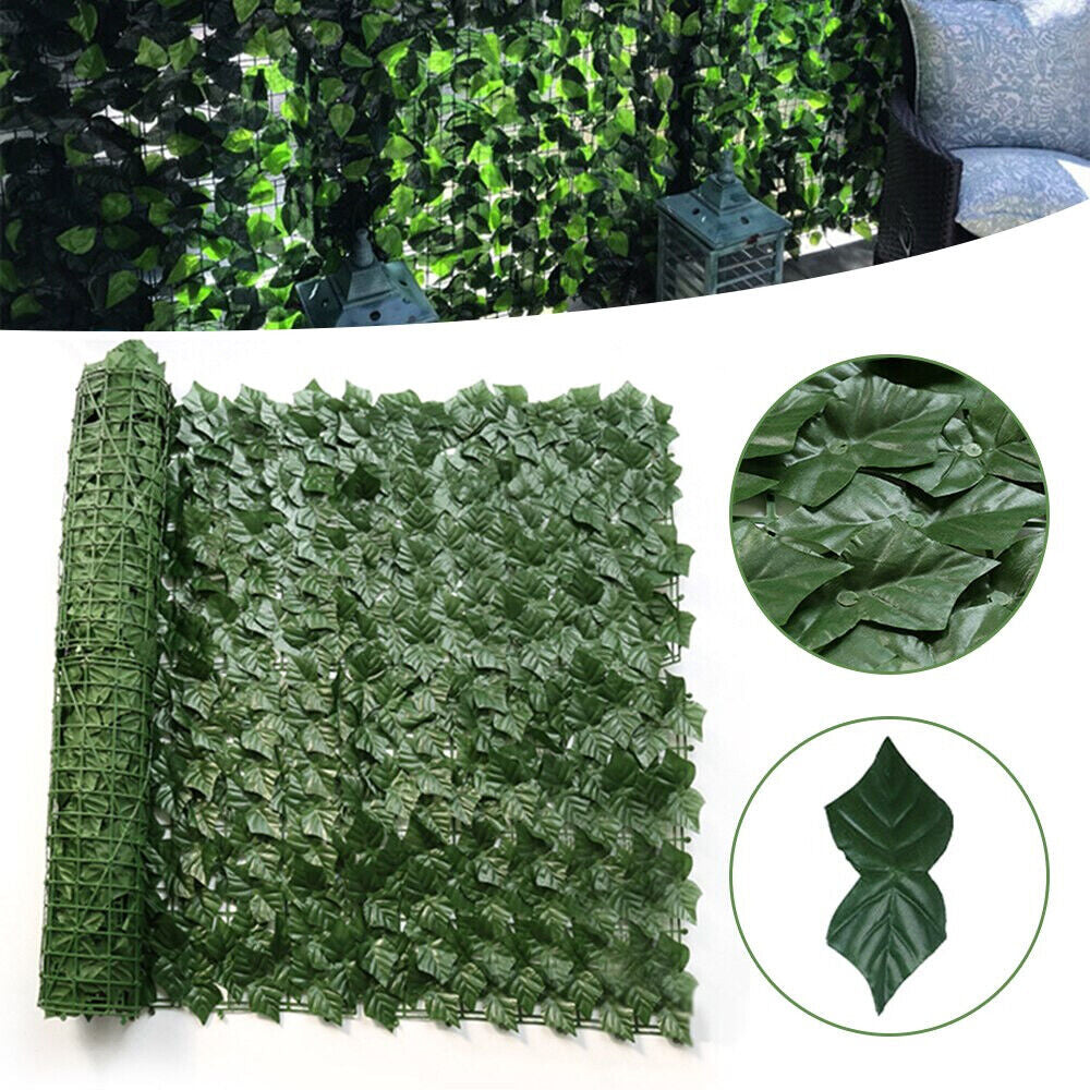 118"X39" Artificial Faux Ivy Leaf Hedge Fencing Privacy Fence Garden Decorate