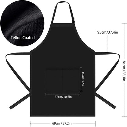 Kitchen Apron Chef Apron for Men and Women Professional for Cooking with Pockets Adjustable Strap Lightweight Washable