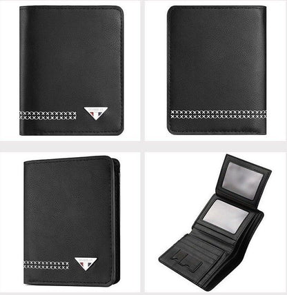 Men'S Functional Bifold Leather Wallet with ID Window Card Holder Slim Purse
