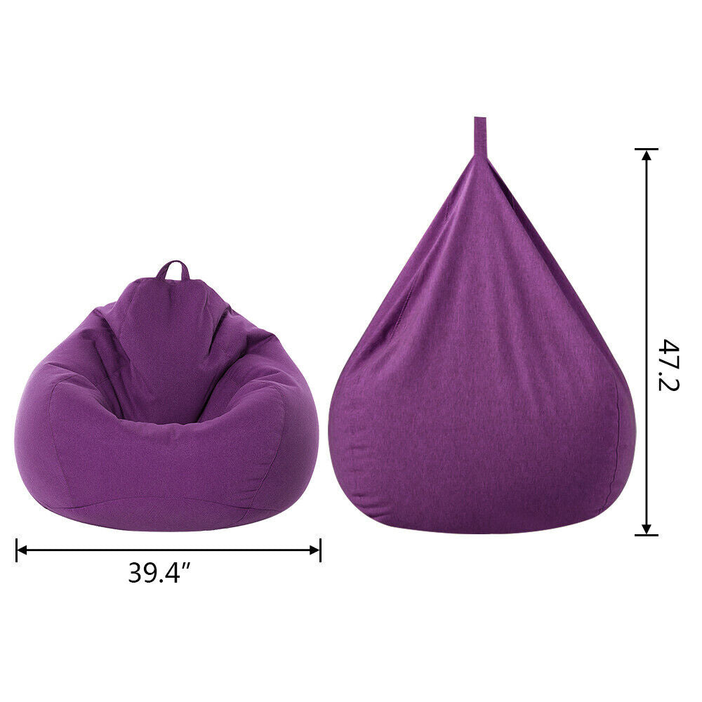 Large Bean Bag Chair Cover Indoor for Adults Kids Lazy Lounger Couch Sofa Cover