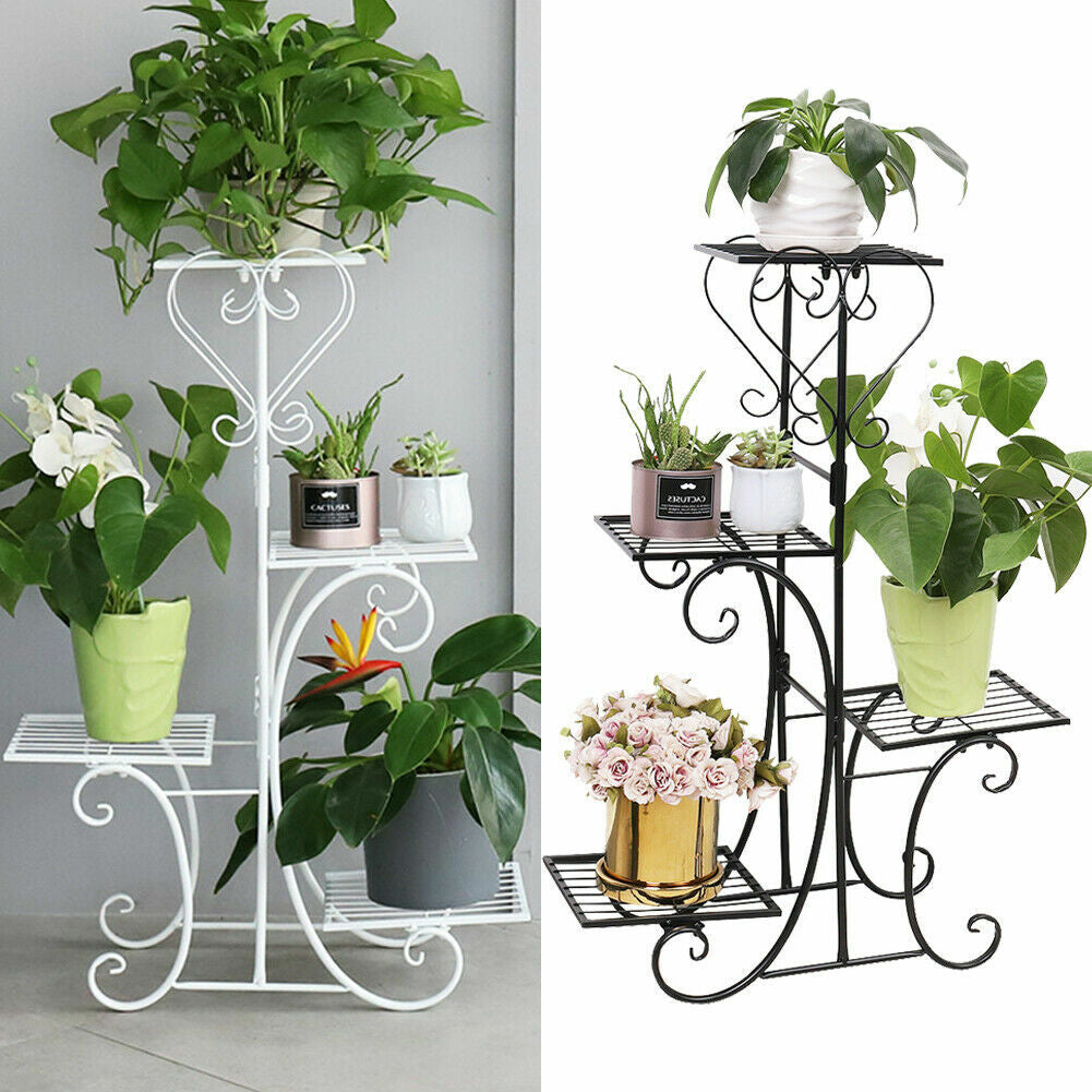 Thick Multi Tier Metal Plant Stand Display Bonsai Shelf Home Garden Patio Room