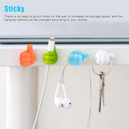 40X Thumb Shape Self Adhesive Hook Multifunctiona
