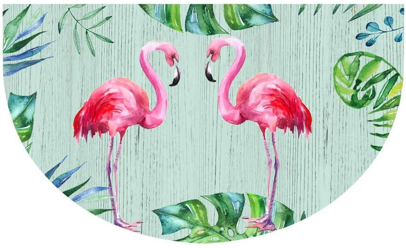 Half round Rubber Door Mat, Decorative Indoor Outdoor Non Slip Front Door Mat