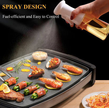 Oil Sprayer for Cooking Air Fryer Olive Oil Mister - BPA-Free PET Spray Bottle, 210ml Large Fan Mist, Easy Clean, Leak-Proof Design for Healthy Meals