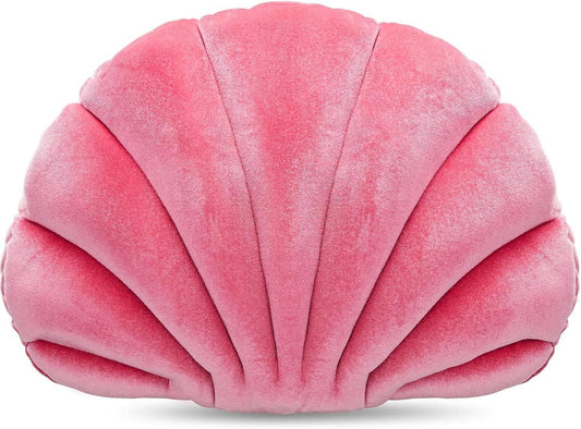 Kitsch Satin Pillow Case Pink Sea Princess Seashell Decorative Pillow Soft Summer Sea Shell Shaped