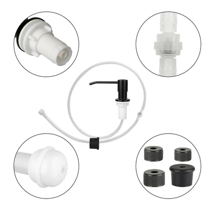 DIY Stainless Steel Sink Soap Dispenser Kitchen Hand Liquid Pump Bottle Tube Kit