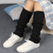 Solid Leg Warmer Women Crochet Knit Ribbed Leg Warmers Solid Knee High Winter Boot Wool Sock Long