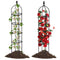 2Pack 6Ft Garden Trellis for Climbing Plants | Rustproof Metal Support for Potted Vine, Rose, Clematis | Sturdy Plant Cage for Outdoor & Indoor Garden