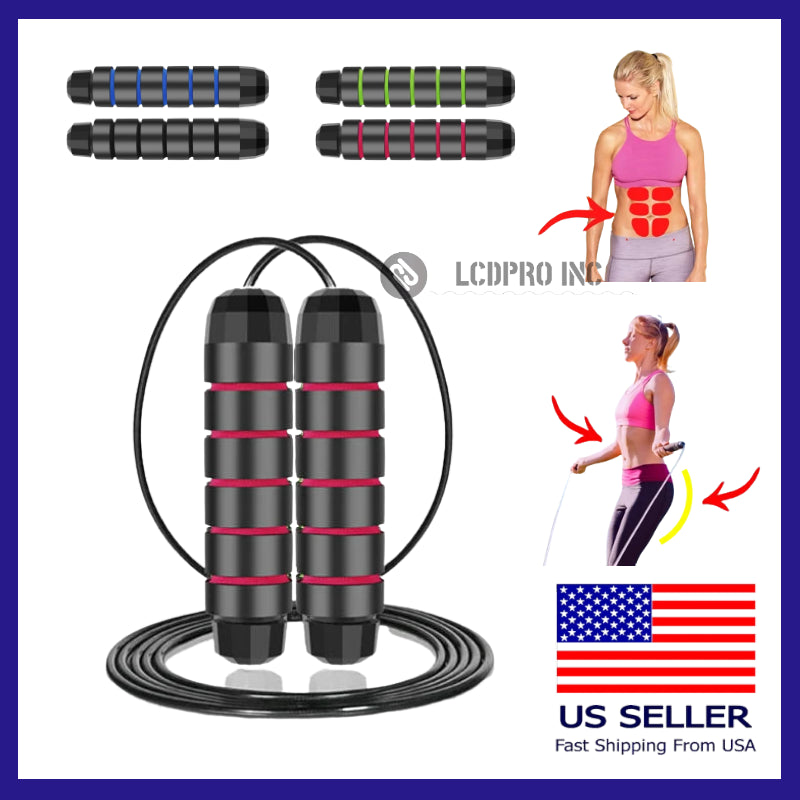 Jump Rope Gym Aerobic Exercise Boxing Skipping Adjustable Bearing Speed Fitness