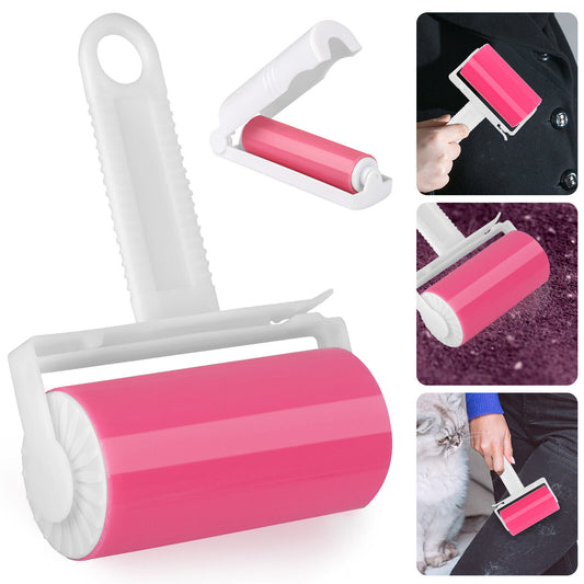 2Pcs Sticky Lint Roller Washable Reusable Hair Remover Portable for Pets Clothes