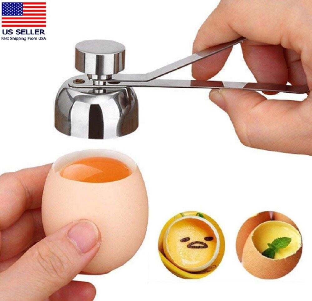 Stainless Steel Egg Topper – Precision Shell Cutter Cracker Tool for Boiled Eggs