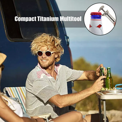 3×Compact Titanium Multitool Alloy Everyday Multi Functional Wrench Spanner Mini