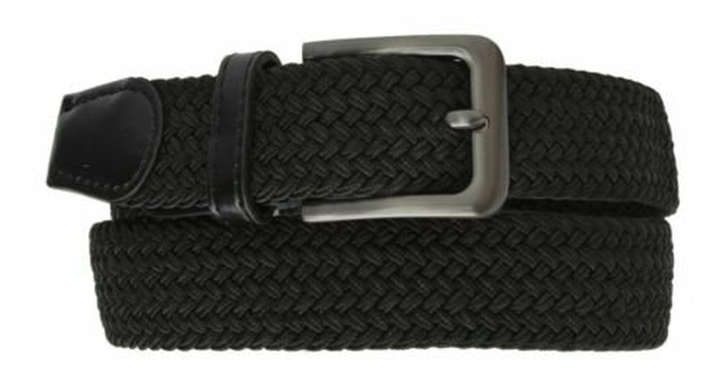 Marshal Wide Men'S Elastic Stretch Belt Gunmetal Buckle Belt Casual Golf Belt