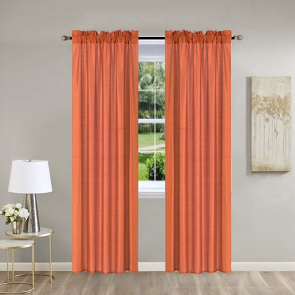 Pinch Pleat Curtain Panels 2 Pack Unlined Rod Pocket Window Sheer & Light, Fits 2” Rod, Non-Blackout Home Decor Upgrade