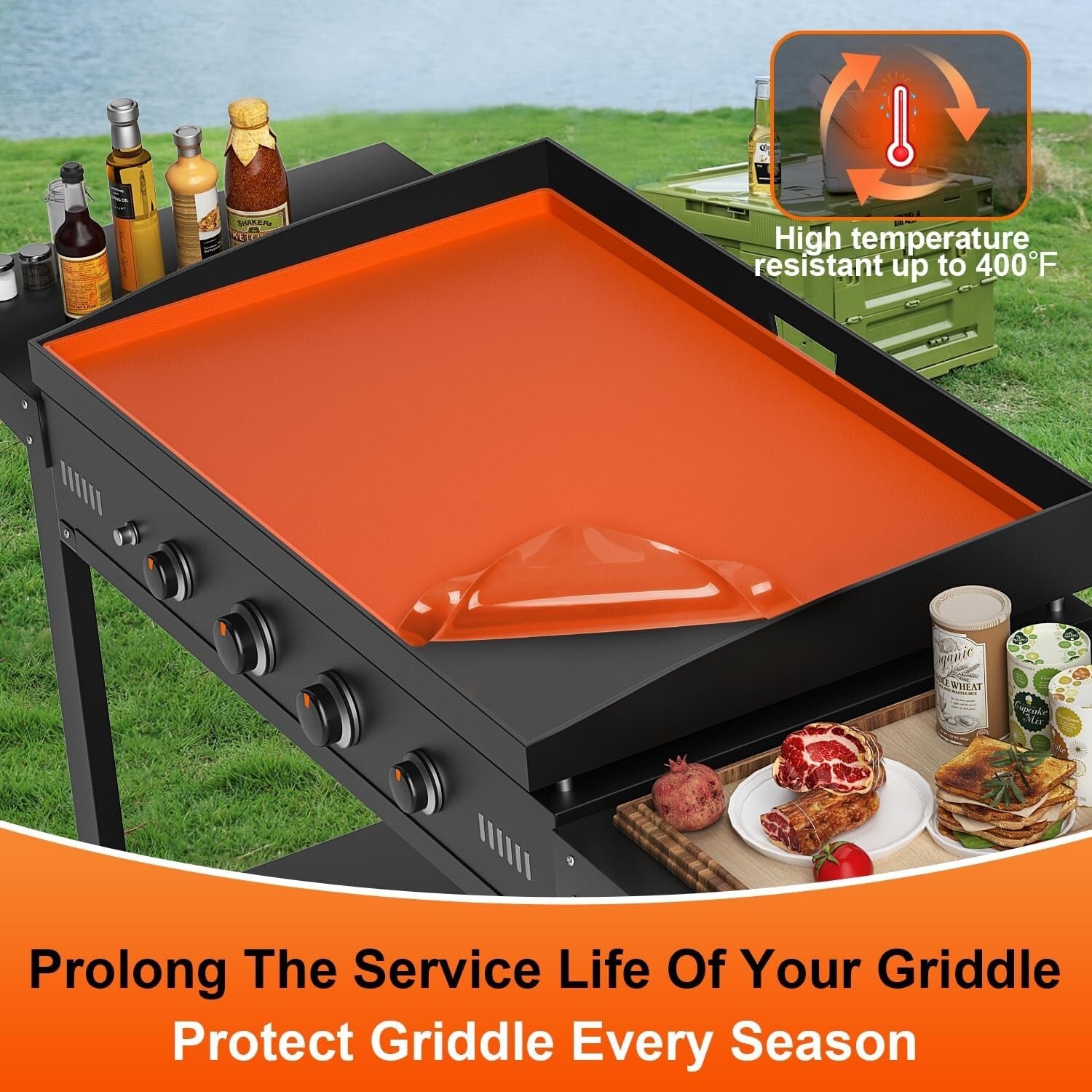 28 Inch Silicone Griddle Mat for Blackstone 28 Inch Heavy Duty Food Grade Cover
