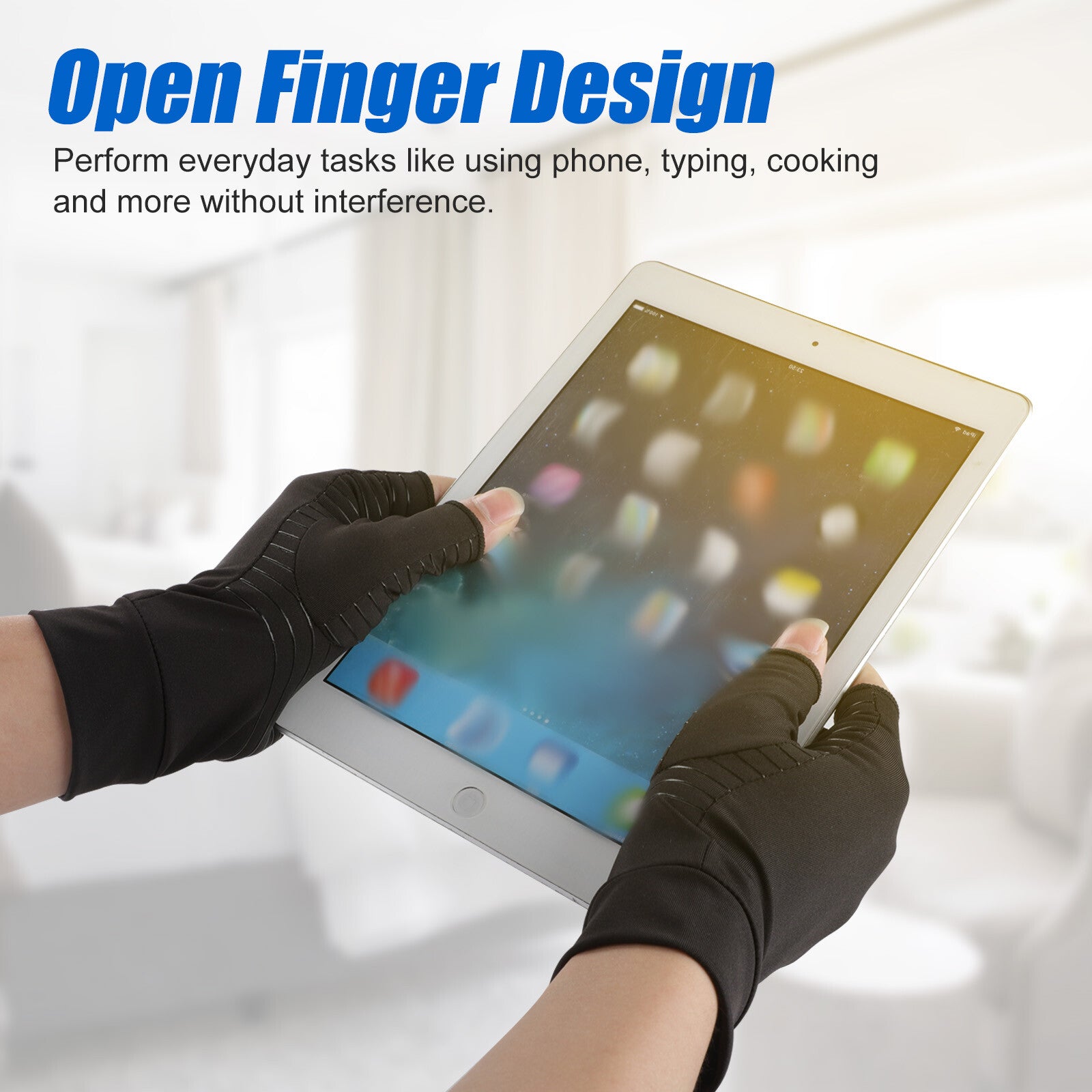 Copper Arthritis Compression Gloves Hand Wrist Brace Support Joint Pain Relief