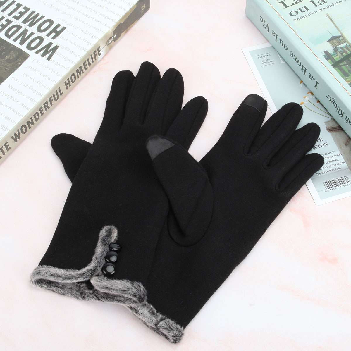 Women’s Warm Cashmere Touchscreen Gloves – Thick, Soft Winter Fleece Gloves for Texting, Typing, Cycling, Stylish Gift for Ladies