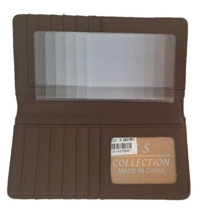 Longhorn Men Wallet Western Bifold Check Book Style W011-30 Ostrich Brown