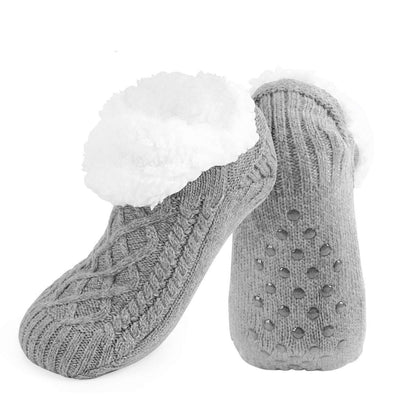 Non-Slip Women’s Fuzzy Slipper Socks – Warm Plush Knit Winter Socks Comfort Womenswear Chic Comfortable Elegance Fleece Suit Thick Basic Minimalist