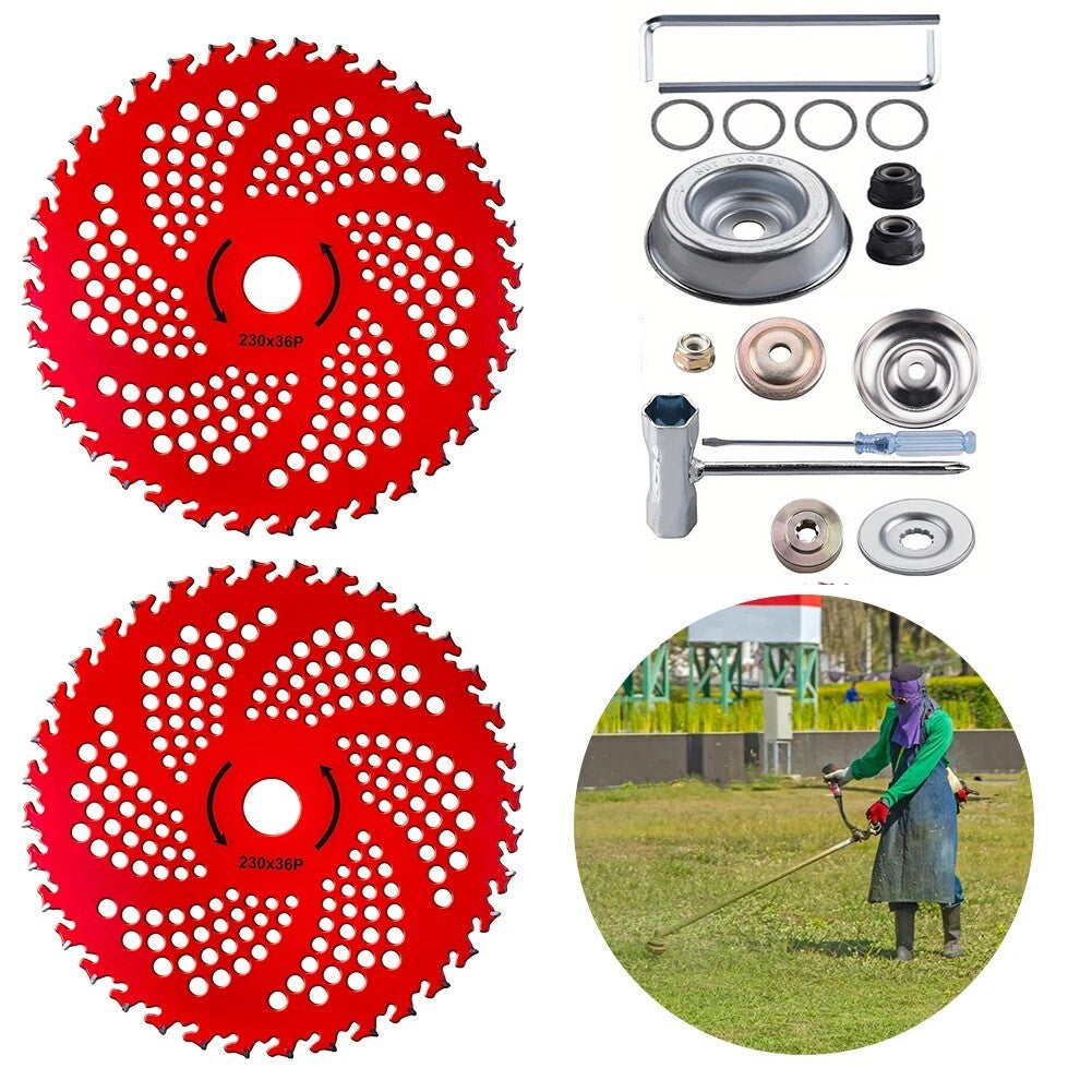 9"X 36 Teeth Carbide Tipped Blade Kit for Brush Cutter Trimmer Weed Eater 2 Pack