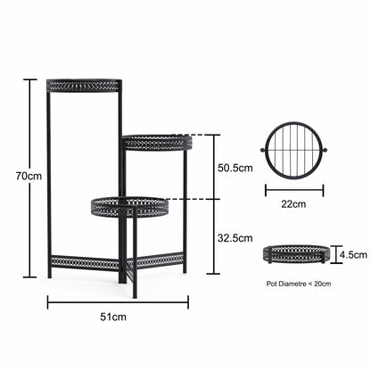 Thick Multi Tier Metal Plant Stand Display Bonsai Shelf Home Garden Patio Room