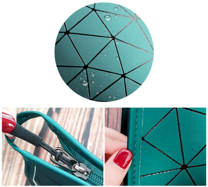 PU Leather Makeup Bag – Zipper Pouch Organizer Elegant Toiletry Cosmetic Holder