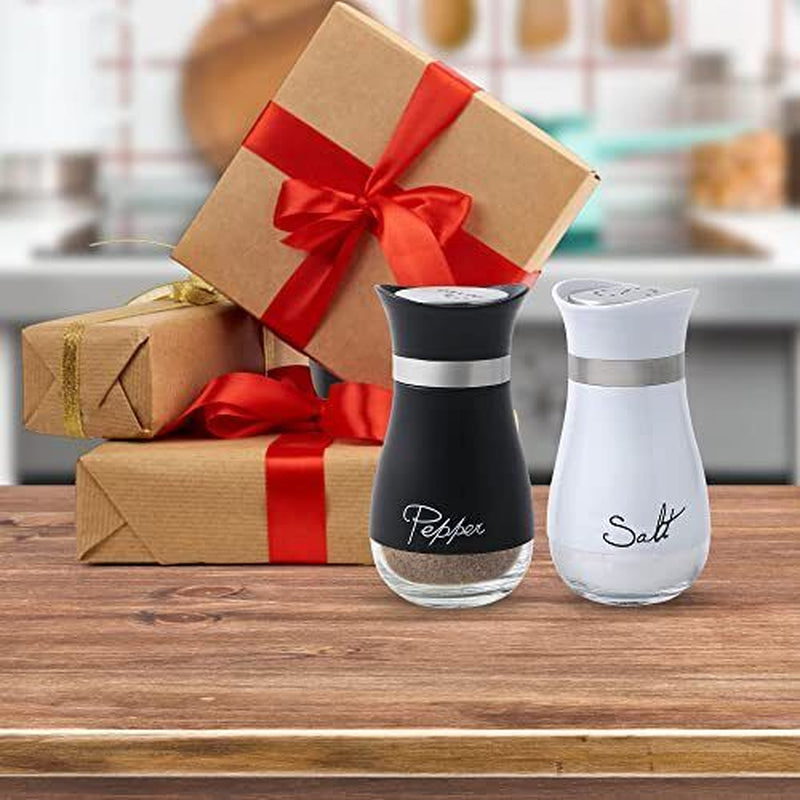 saltshaker, Salt and Pepper Shakers Set - 4oz Teal Stainless Steel with Glass Bottom, Easy Refill, Elegant Kitchen Decor, Classic Design for Cooking