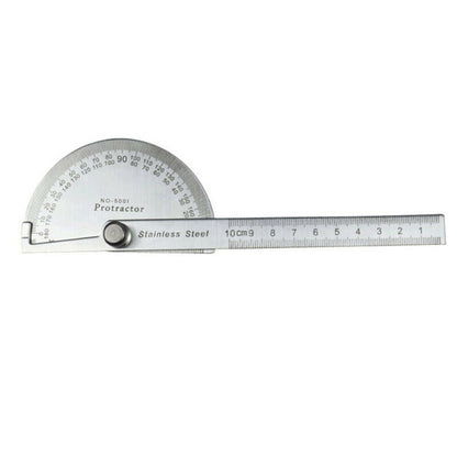 Protractor Angle Finder Arm Stainless Steel Measuring Ruler Tool 180 Degree USA