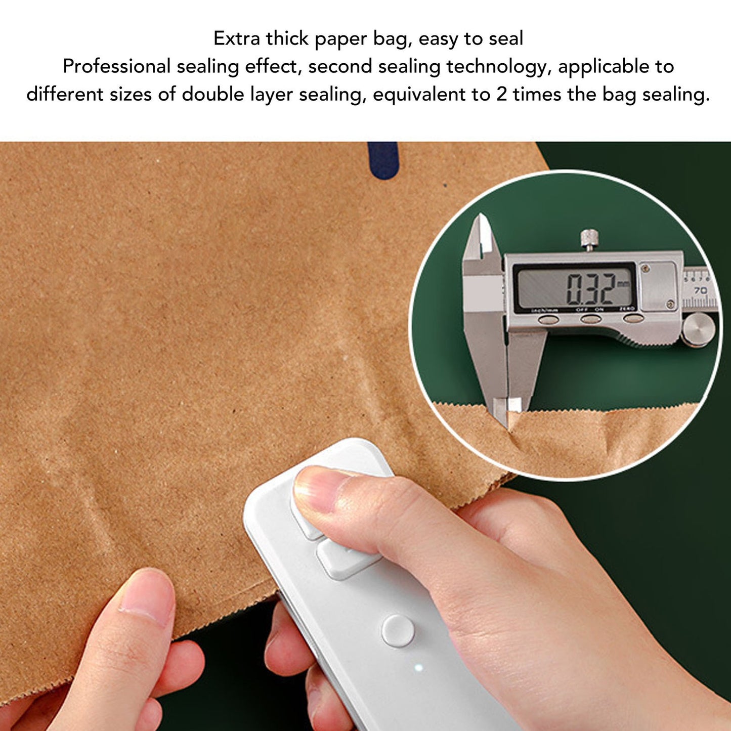 Mini Bag Sealer Portable USB Rechargeable for Snack Bags