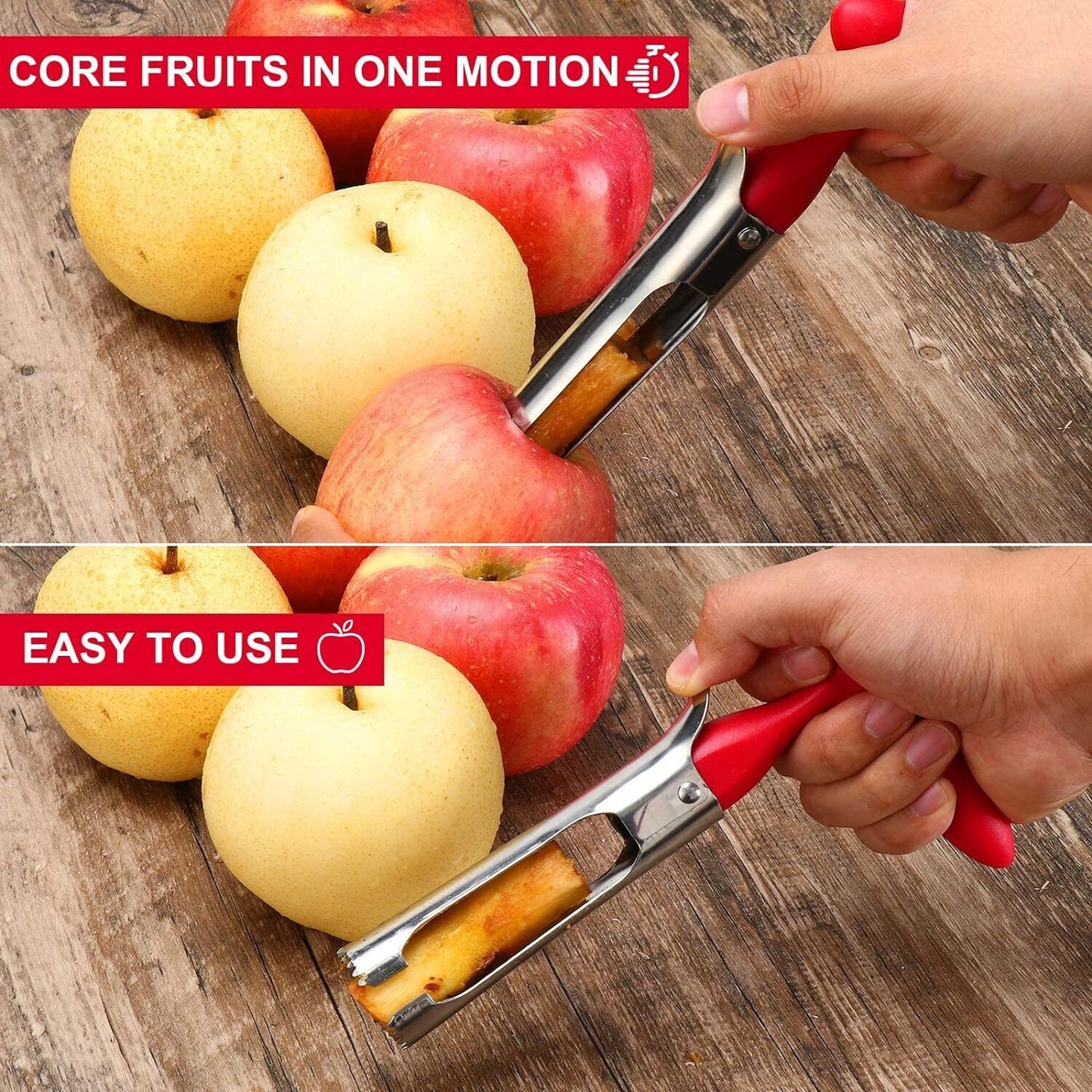 12-Blade Apple Slicer Stainless Steel Ultra-Sharp Apple Corer New