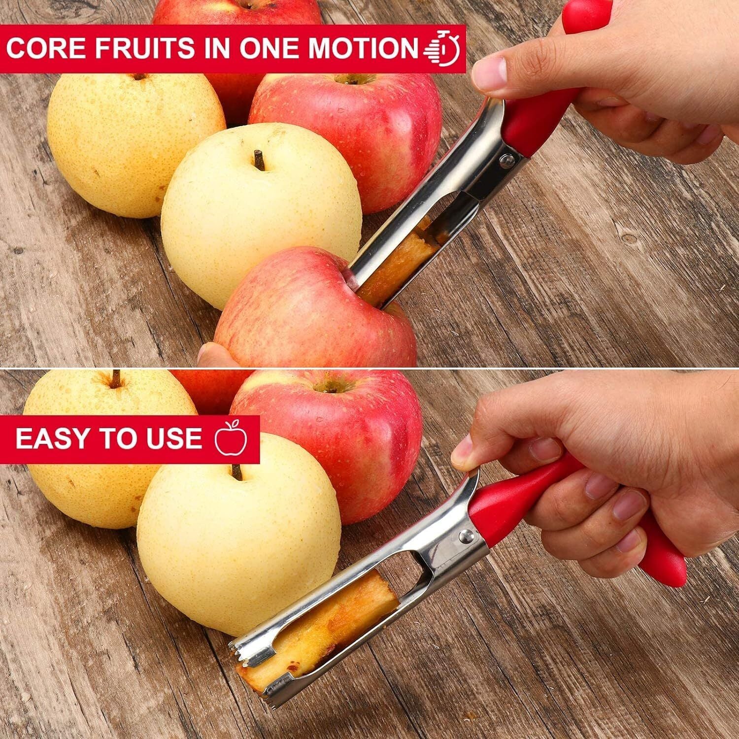 12-Blade Apple Slicer Stainless Steel Ultra-Sharp Apple Corer New