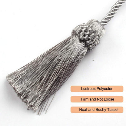 4PCS Curtain Tiebacks Handmade Decorative Curtain Holdbacks Rope with Tassel