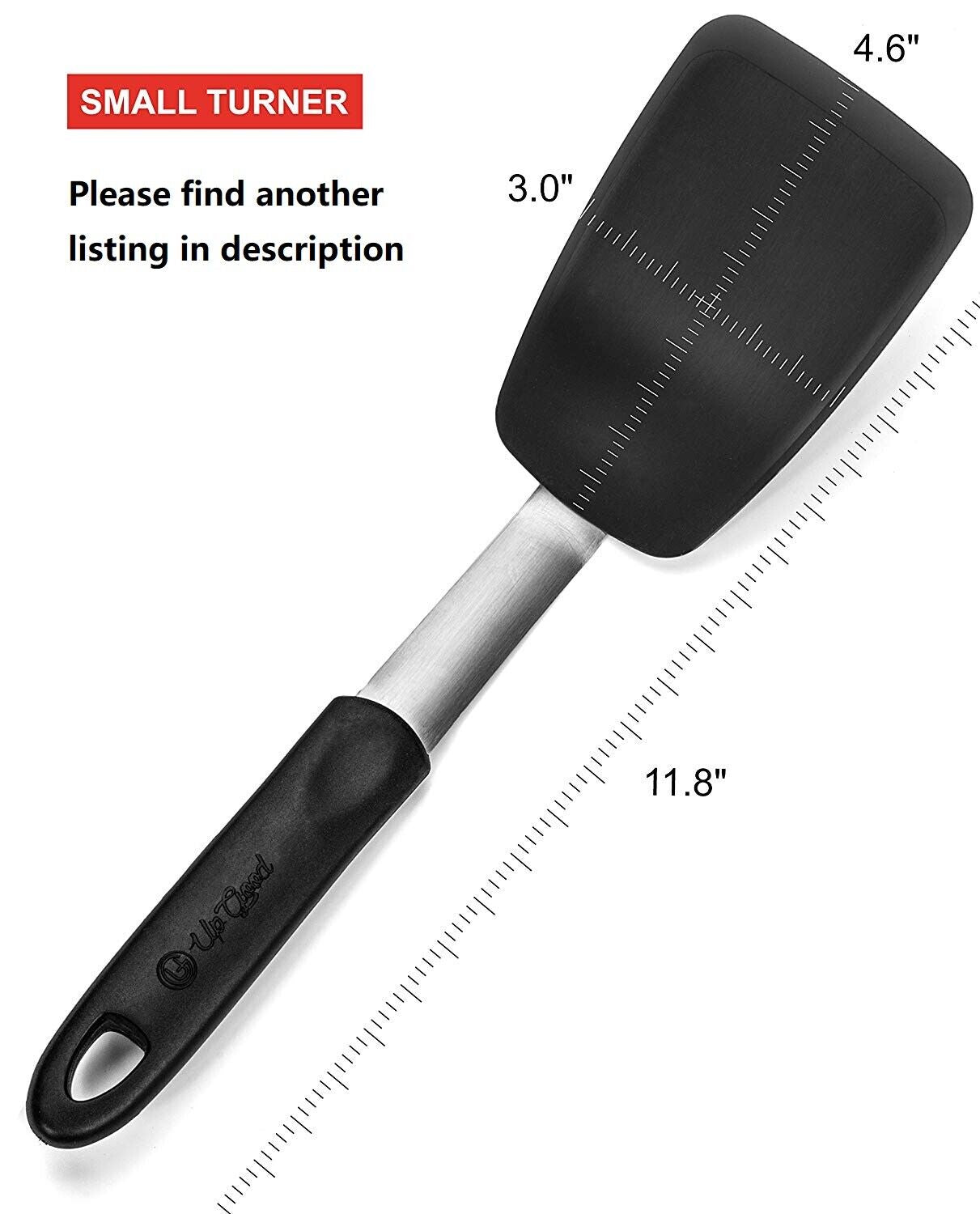 Silicone Spatula Turner - Heat Resistant 440°F, Non-Stick, BPA-Free, Stainless Steel Core, Soft Grip Handle - Perfect for Pancakes, Eggs & Cooking!