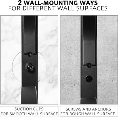 Towel Racks for Rolled Towels - Wall Mounted Bathroom Towel Holder with Wood Shelf & 3 Hooks, Space-Saving Vertical Storage for Small Bathrooms
