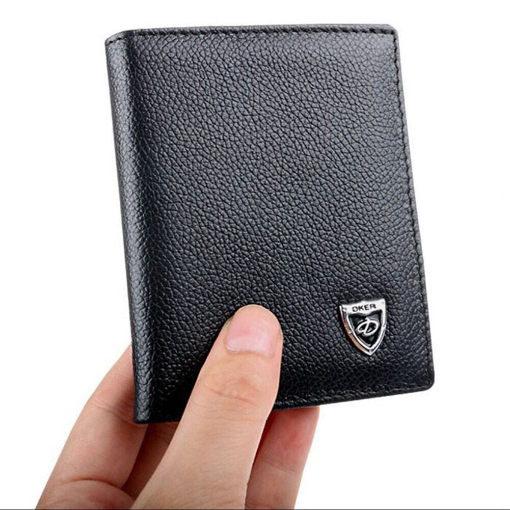 Men’s Slim Leather Bifold Wallet – Sleek ID & Card Holder Billfold | Affordable Gift for Him with Premium Style